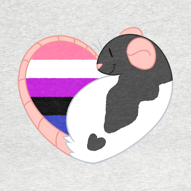 Genderfluid Pride Rat by Dandyrats